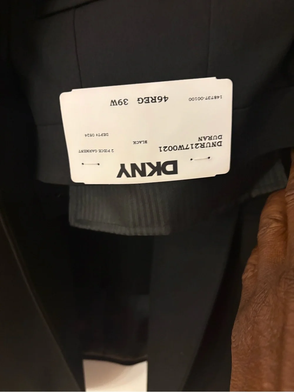 DKNY Black Men's Notch Lapel Single-Breasted Blazer